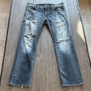 Men’s Diesel SAFADO Regular Slim-Straight 0885K Jeans W31 L30 Ripped